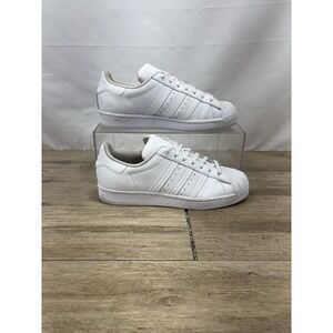 Adidas Superstar Foundation Shoes  Woman's 8.5 White Lace Up Sneakers Leather